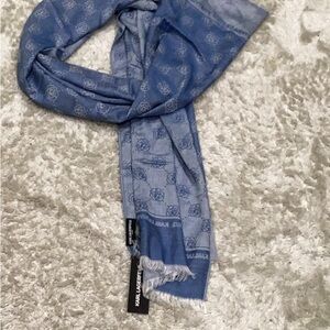 Karl Lagerfeld Blue Patterned Men's Scarf